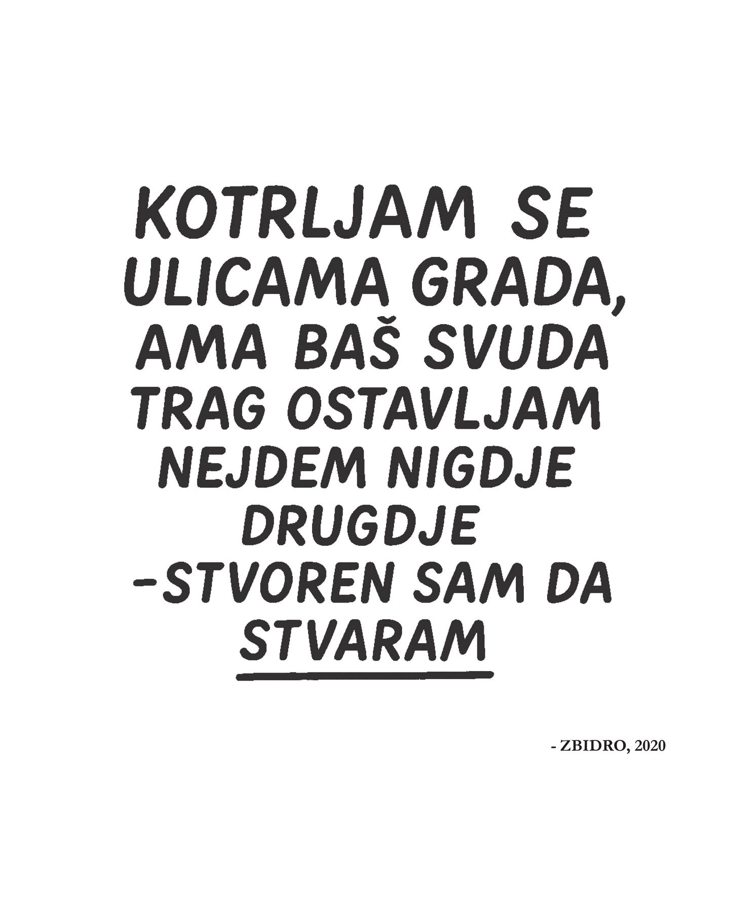 Stvoren Da Stvaram X Ostinato Rigore - ZBIDRO FPD BAYER